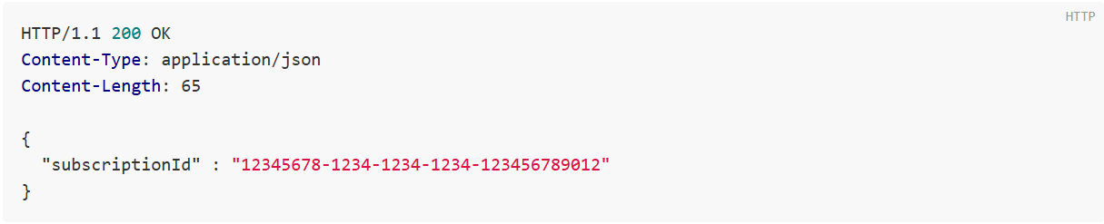 success response subscribe