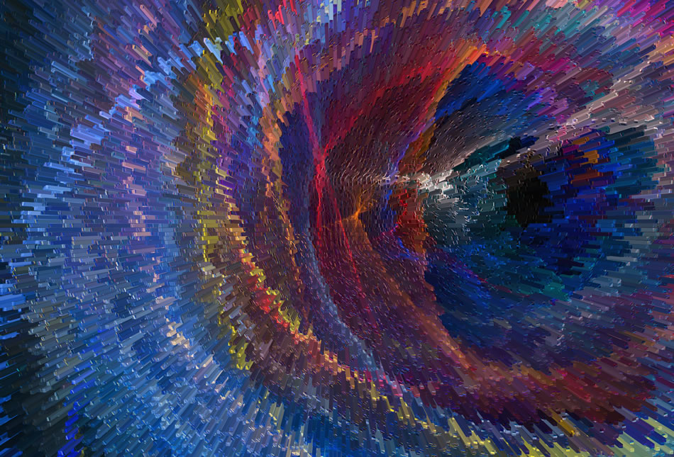 Spiral colour mosaic